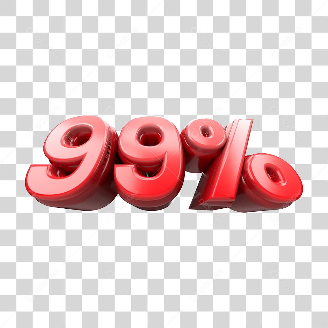 Número de Desconto 99% PNG Transparente