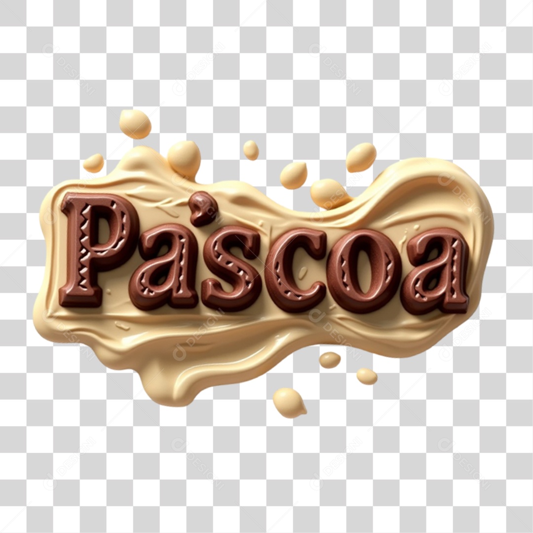 Selo 3D Páscoa PNG Transparente