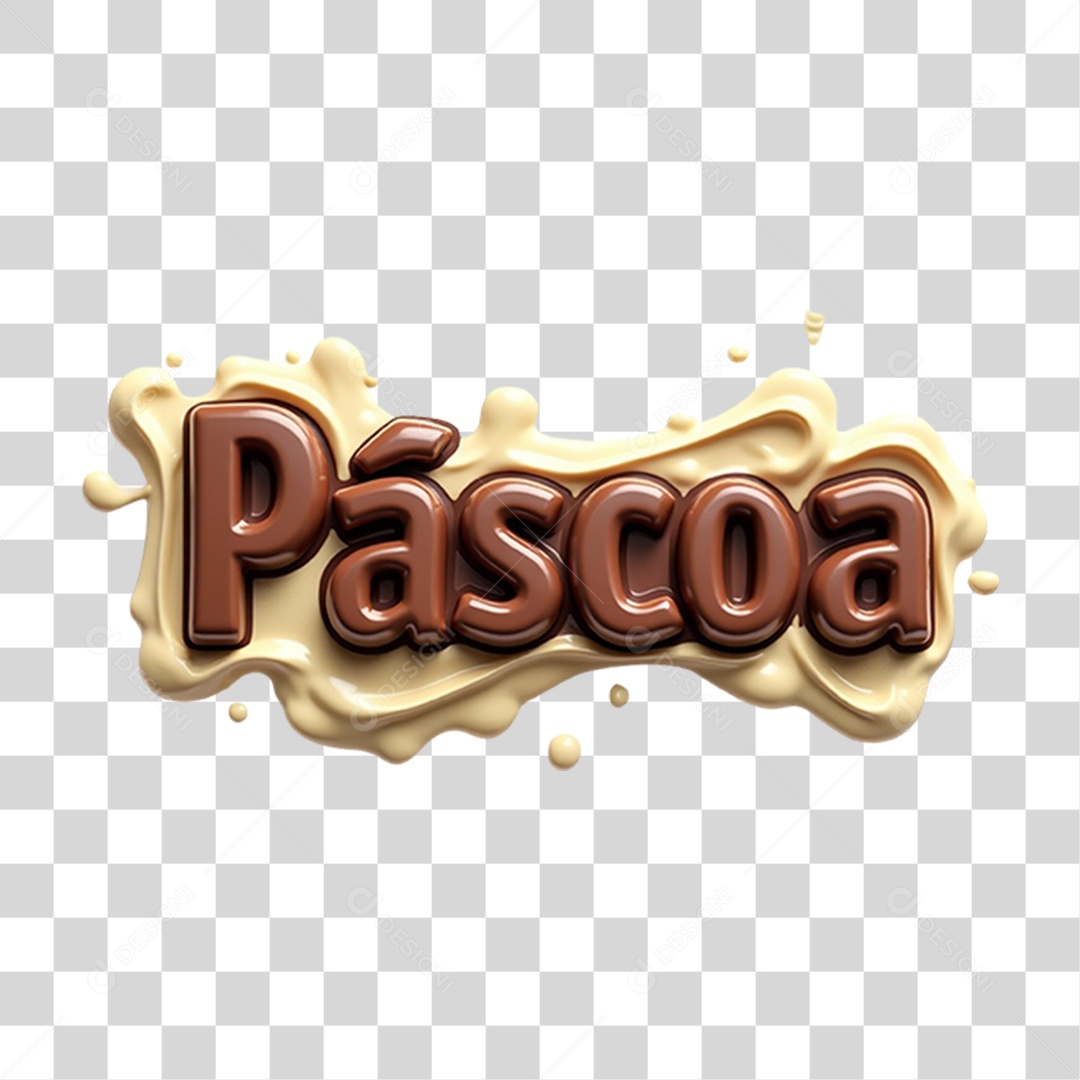 Selo 3D Páscoa PNG Transparente