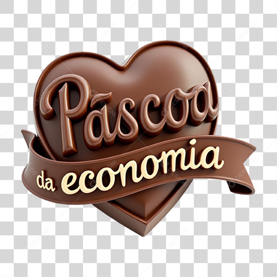 Selo 3D Páscoa da Economia PNG Transparente
