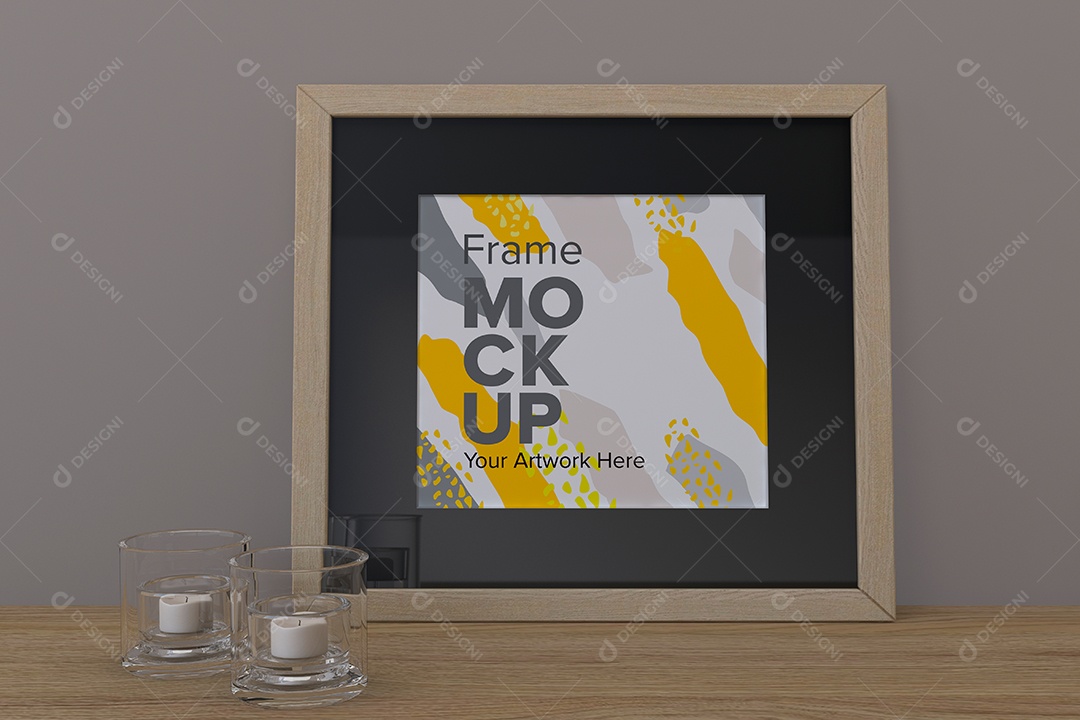 Moldura de Quadro Mockup PSD Editável