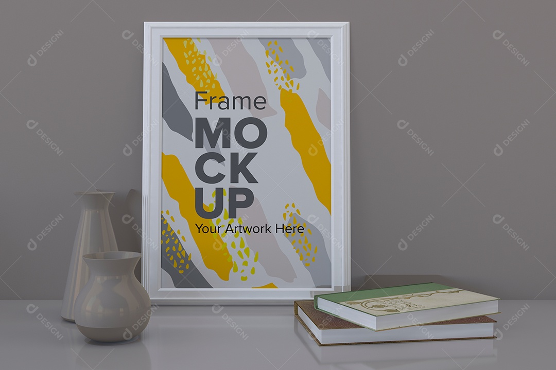 Moldura de Quadro Mockup PSD Editável