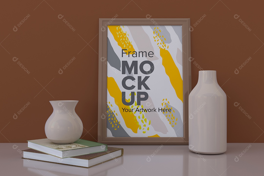 Moldura de Quadro Mockup PSD Editável