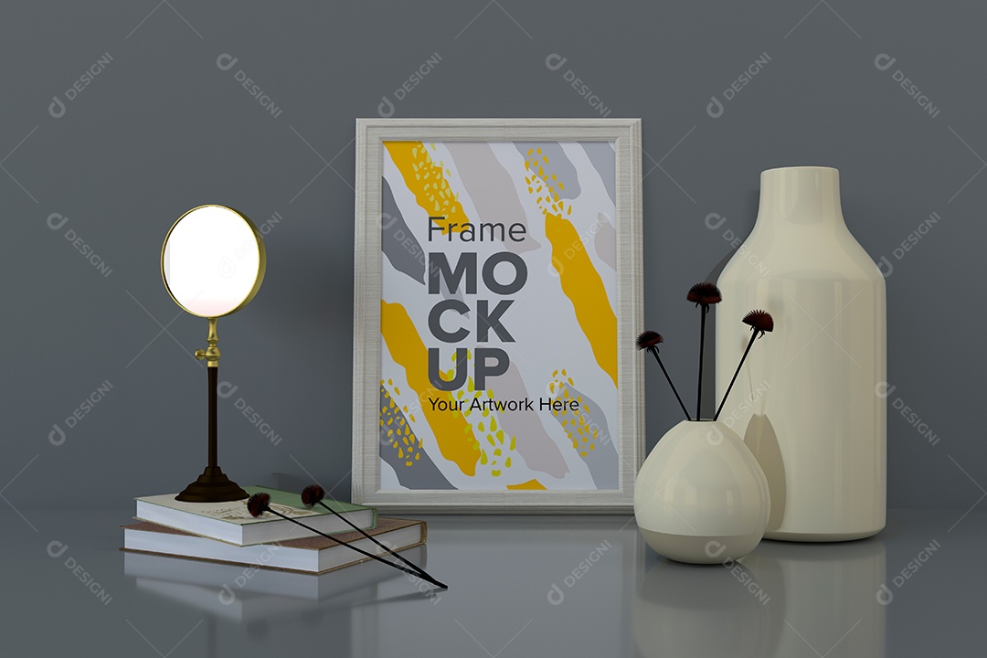 Moldura de Quadro Mockup PSD Editável