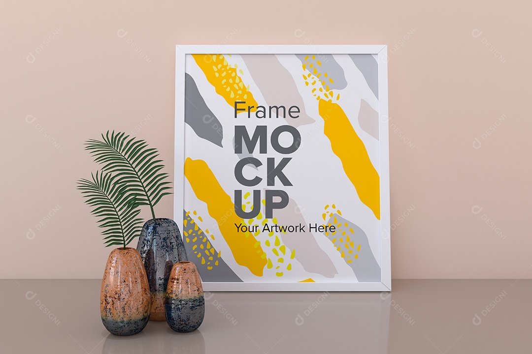Moldura de Quadro Mockup PSD Editável