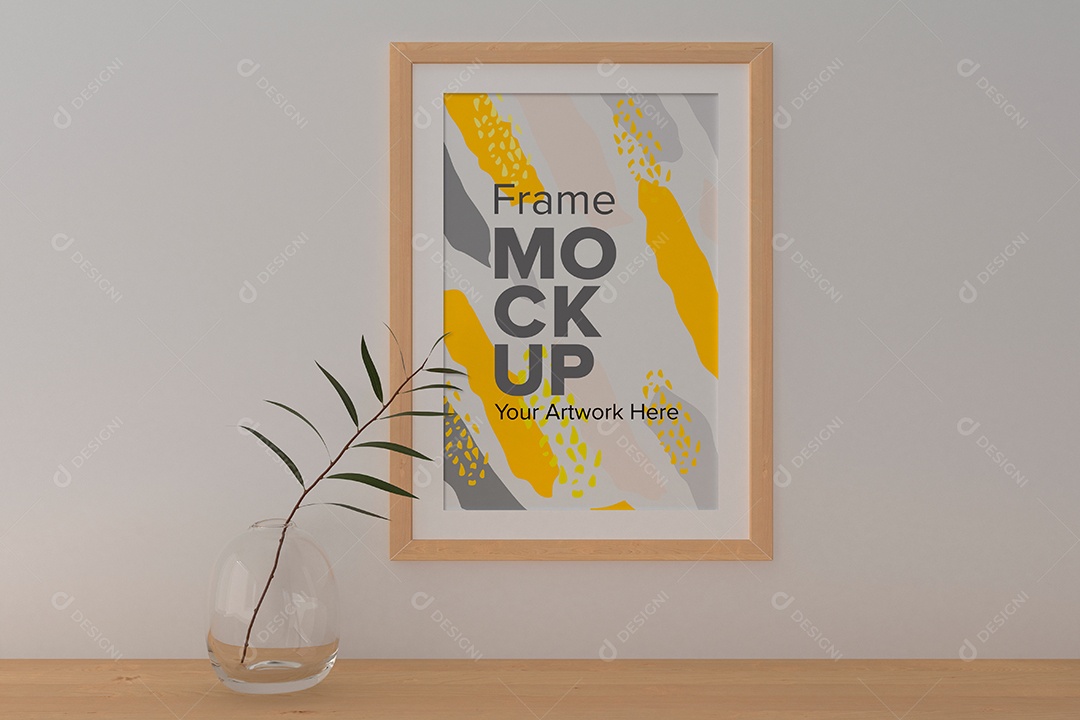 Moldura de Quadro Mockup PSD Editável