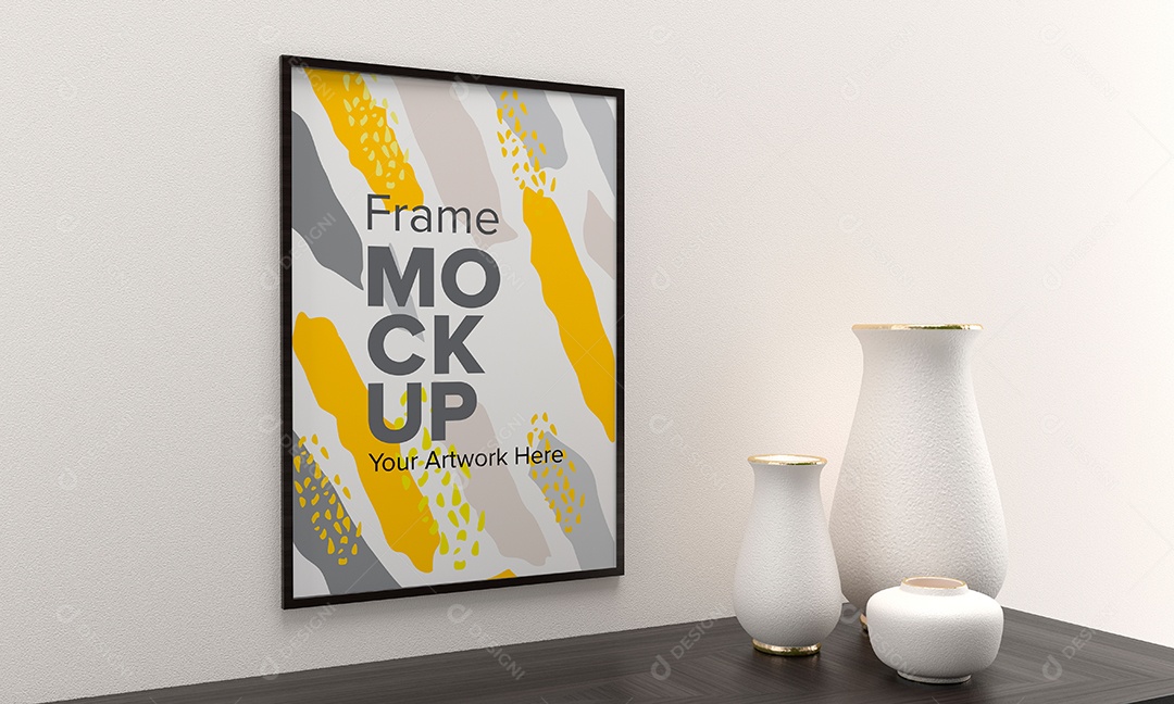 Moldura de Dois Quadros Mockup PSD