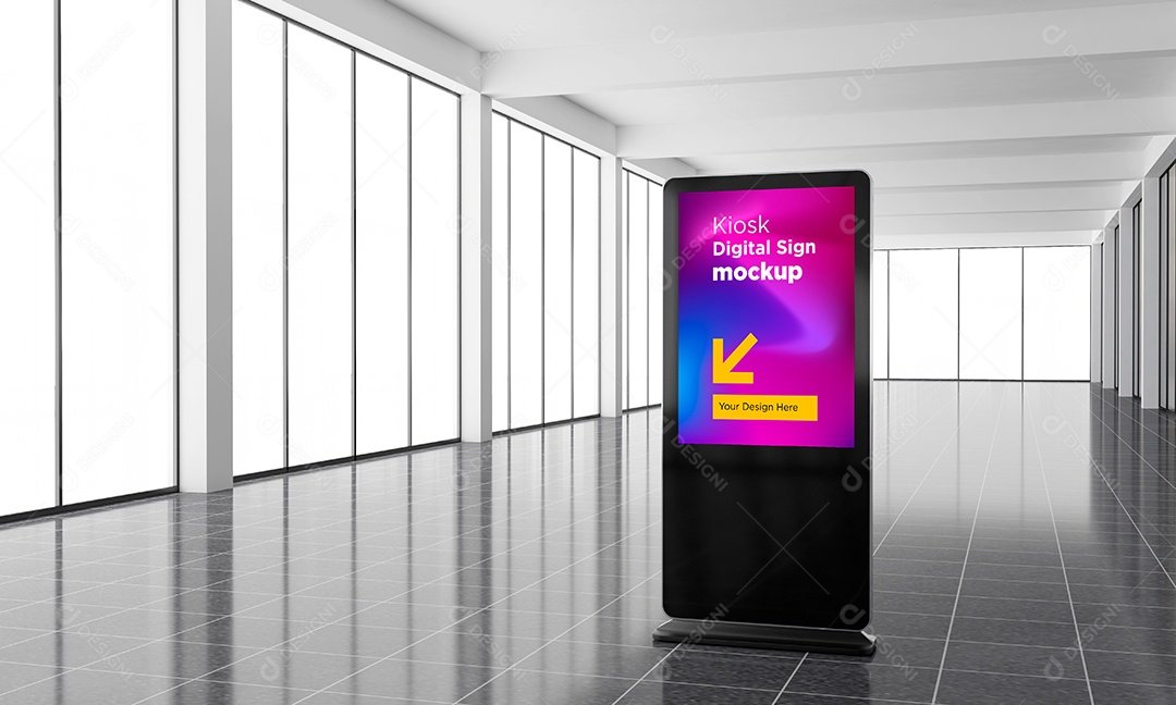 Mockup Placa de Anúncio PSD Editável