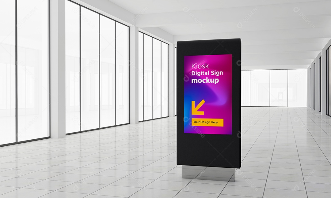 Mockup Placa de Anúncio PSD Editável