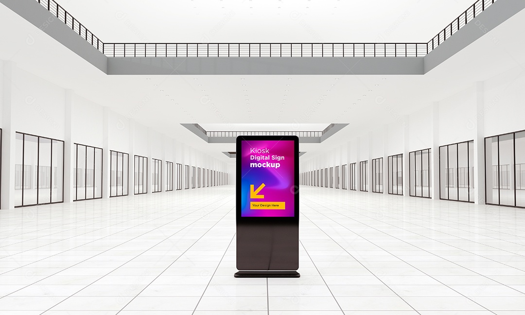 Mockup Placa de Anúncio PSD Editável