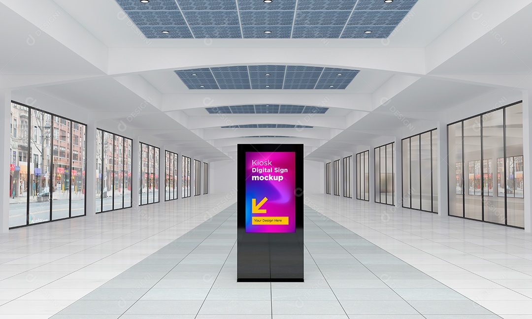 Mockup Placa de Anúncio PSD Editável