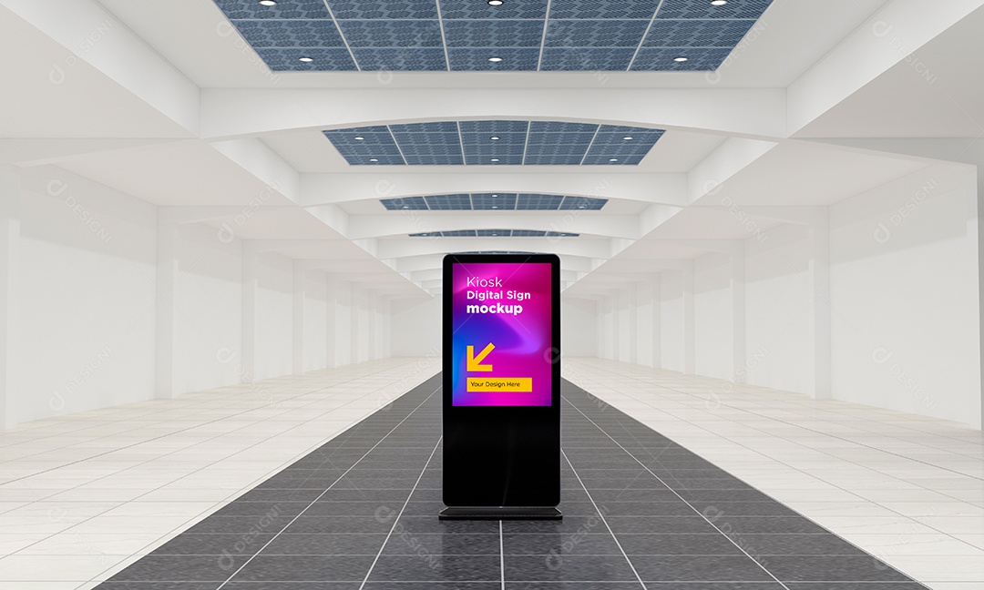 Mockup Placa de Anúncio PSD Editável