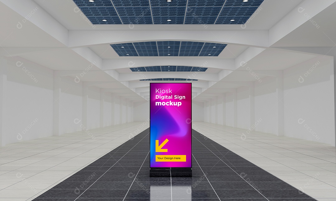 Mockup Placa de Anúncio PSD Editável