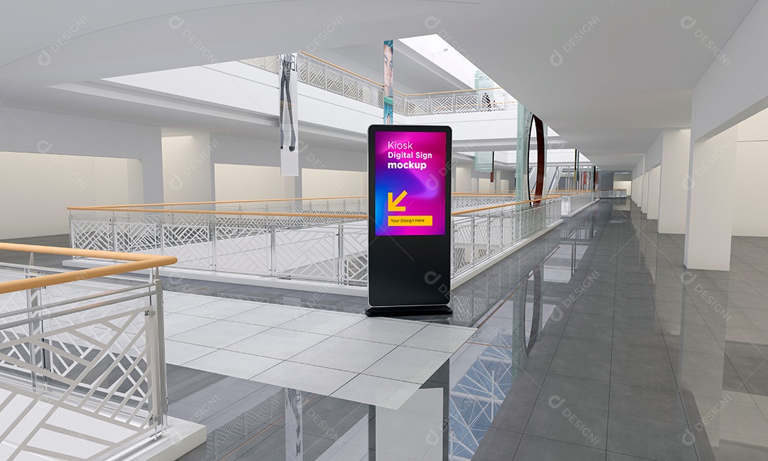 Mockup Placa de Anúncio PSD Editável