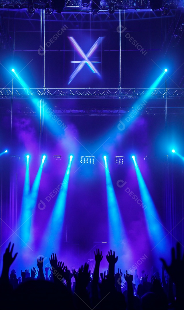 Festa da igreja com pessoas com as mãos levantadas