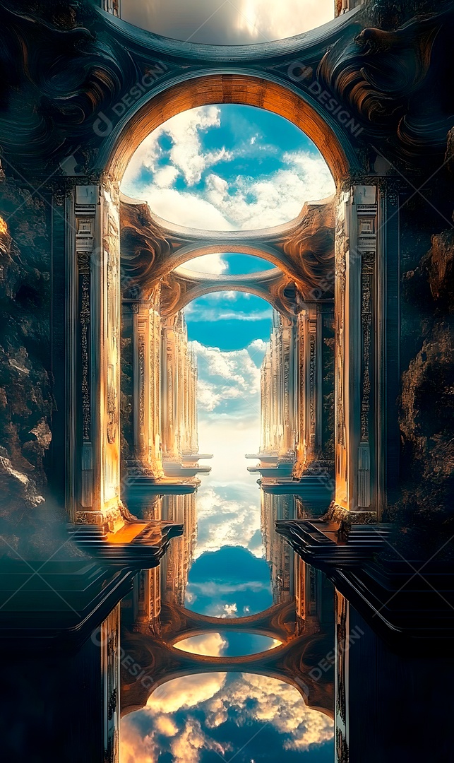 Retrato semelhante de portão do céu