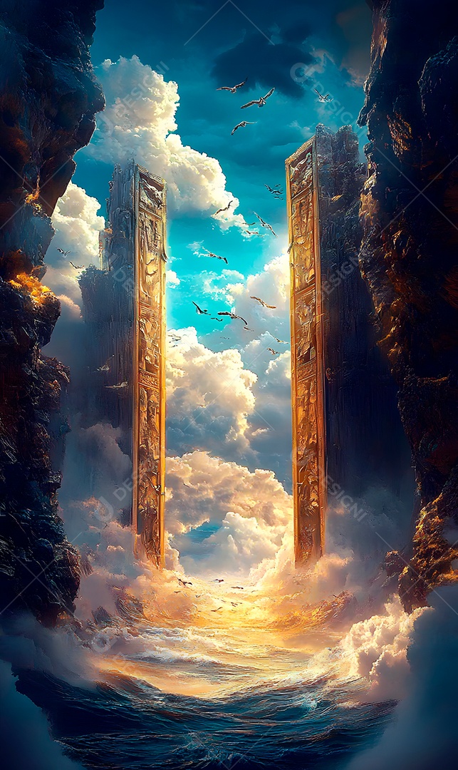 Retrato semelhante de portão do céu