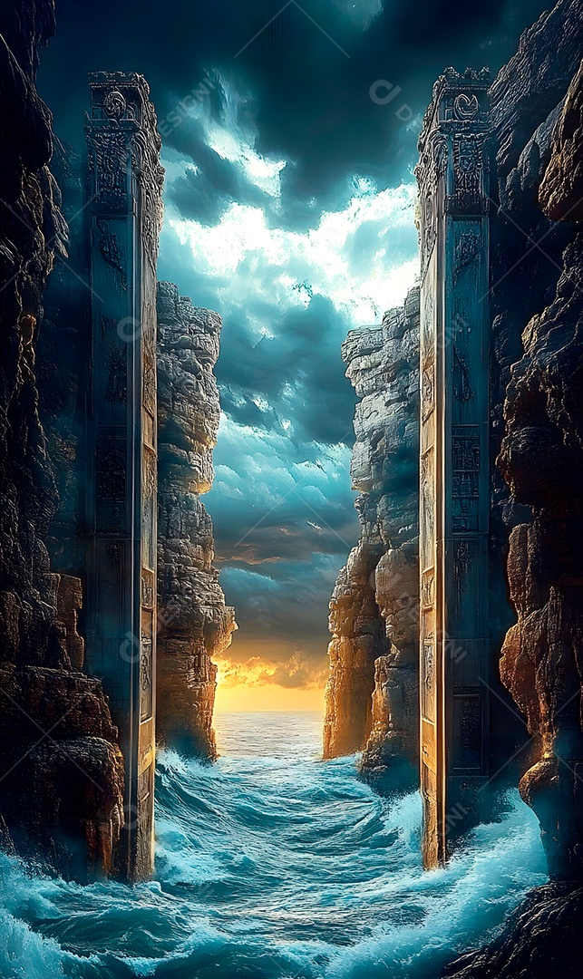 Retrato semelhante de portão do céu