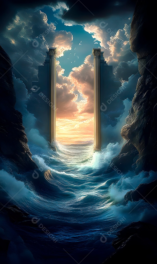 Retrato semelhante de portão do céu