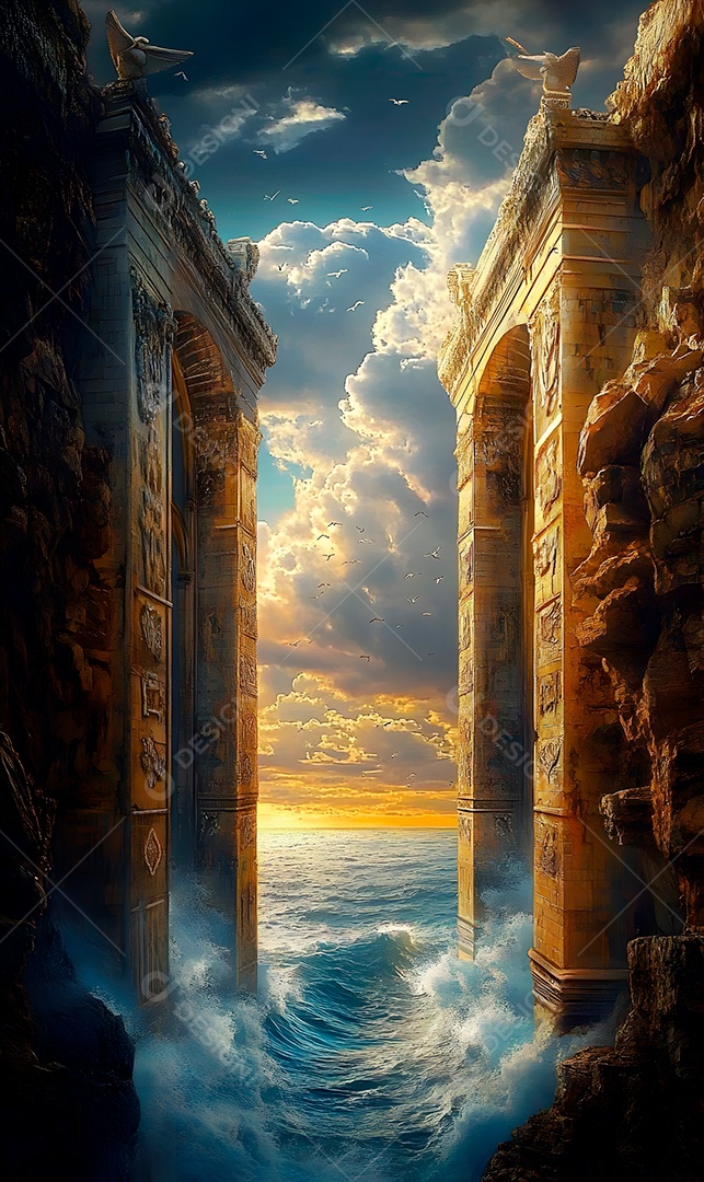 Retrato semelhante de portão do céu