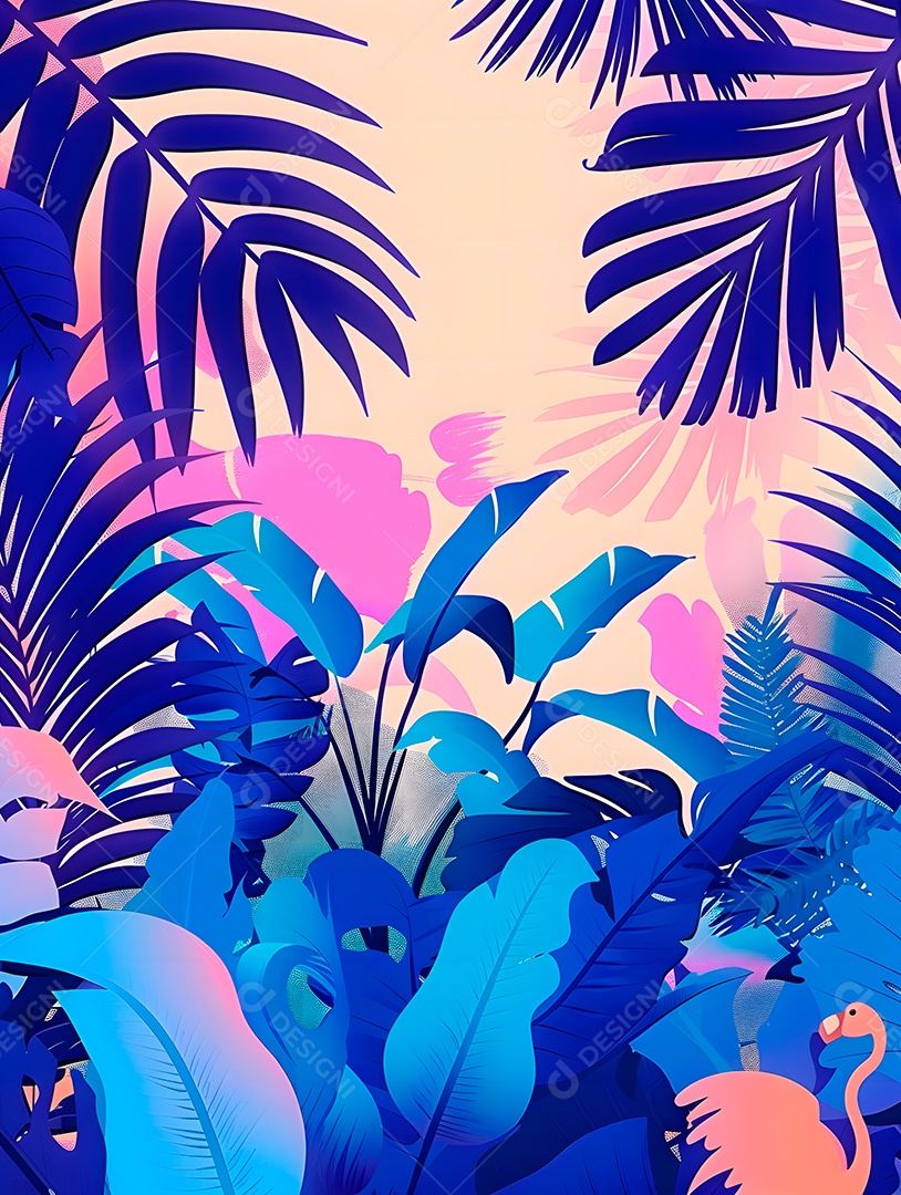 Imagens de fundo e folhas geométricas e coloridas