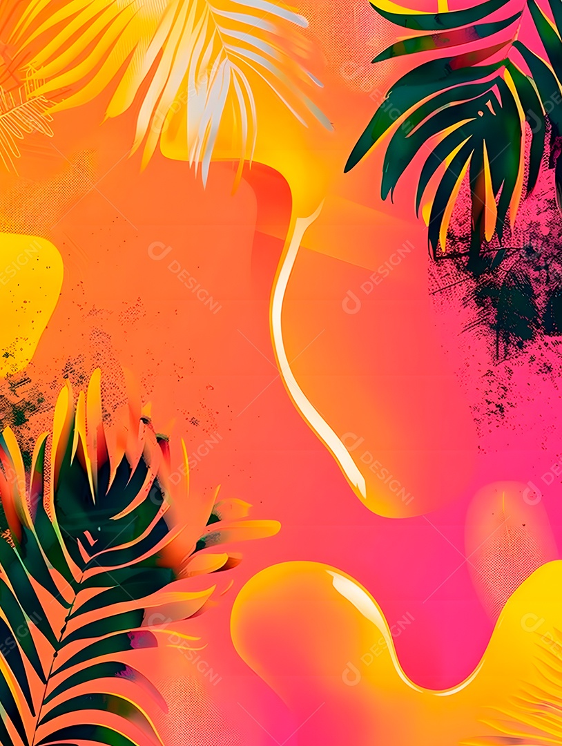 Imagens de fundo de folhas tropicais garças geom