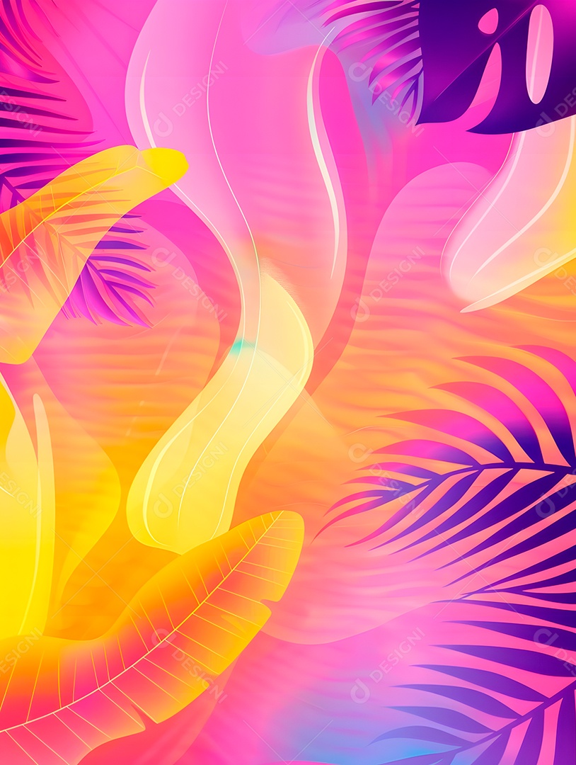 Imagens de fundo de folhas tropicais garças geom