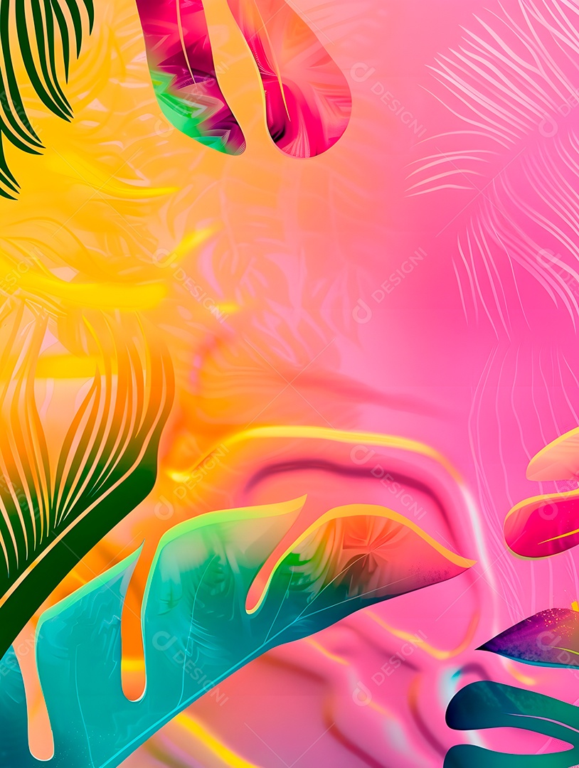 Imagens de fundo de folhas tropicais garças geom