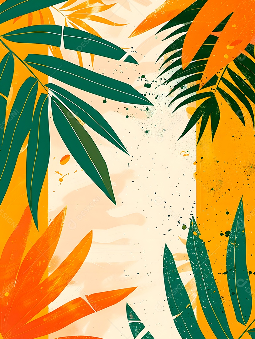 Imagens de fundo de folhas tropicais garças geom