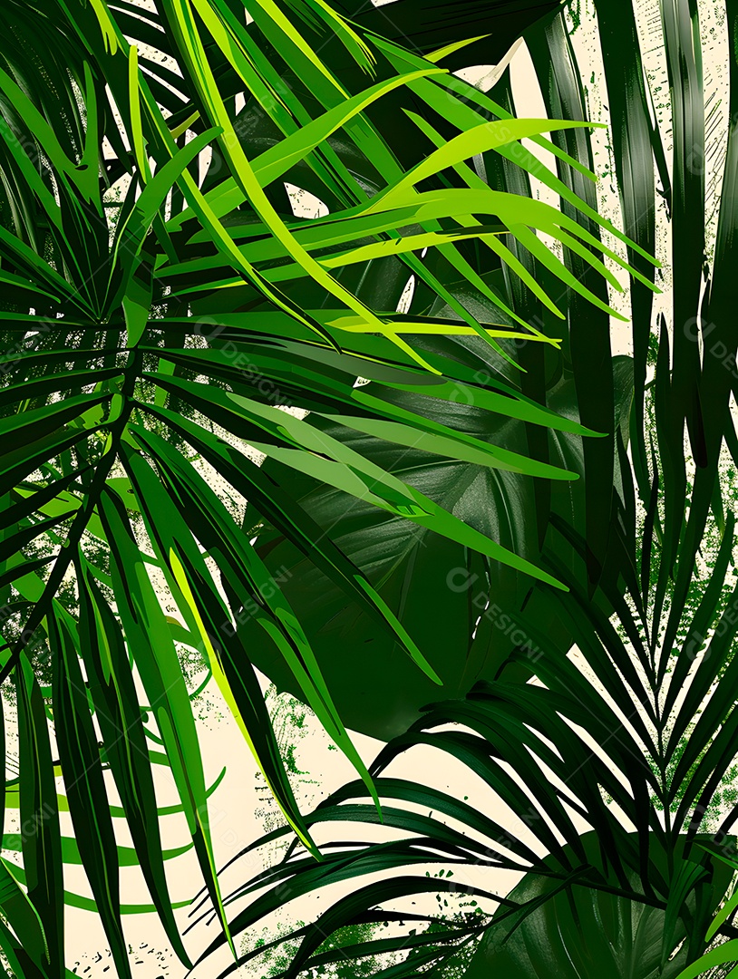 Imagens de fundo de folhas tropicais garças geom