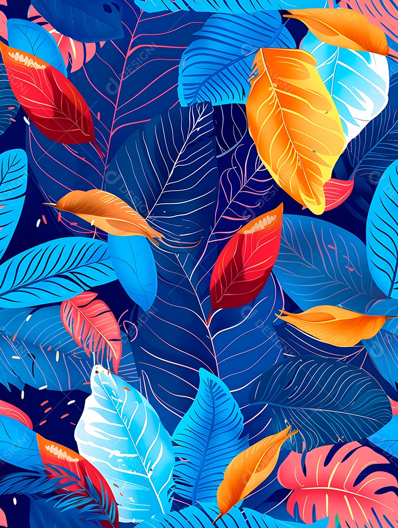 Imagens de fundo de folhas tropicais garças geom