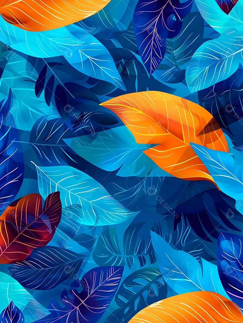 Imagens de fundo de folhas tropicais garças geom