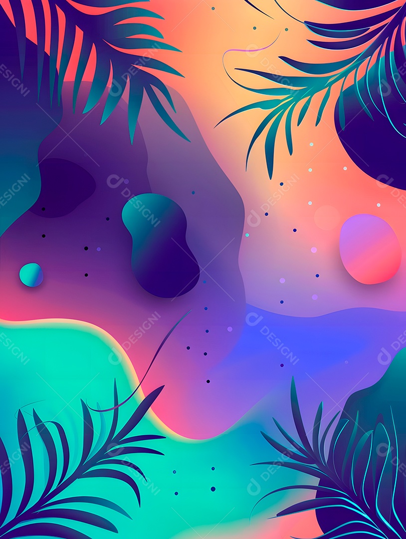 Imagens de fundo de verão gradiente de folhas tropicais