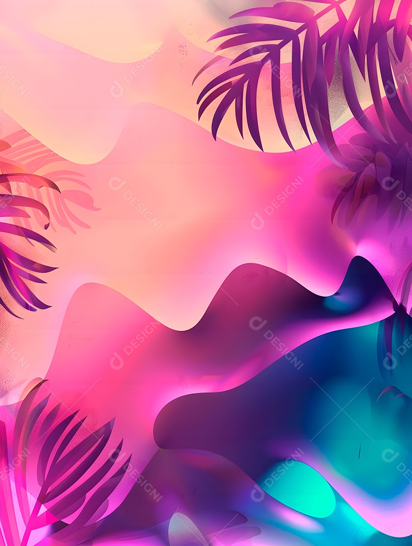 Imagens de fundo de verão folhas tropicais garças