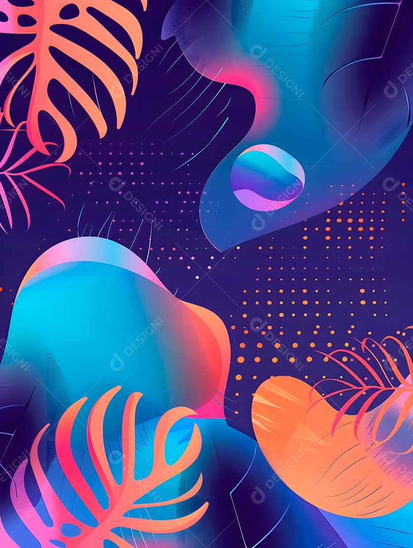 Imagens de fundo de verão gradiente de folhas tropicais