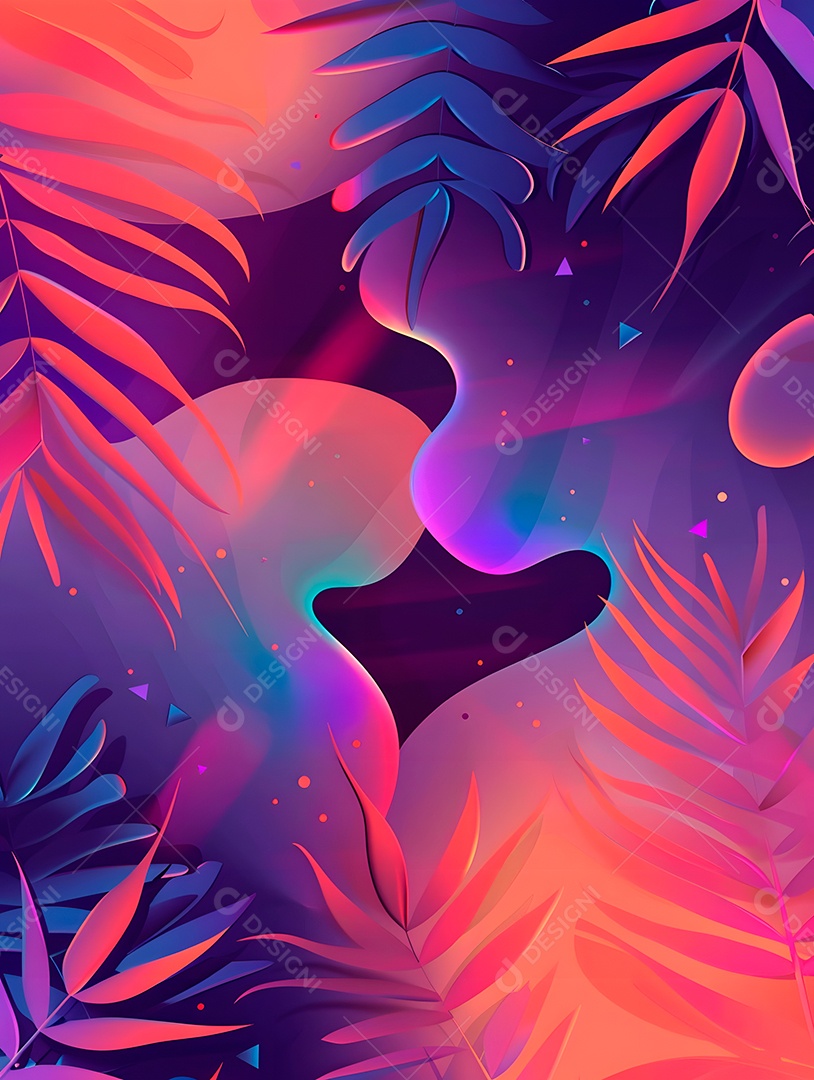 Imagens de fundo de verão gradiente de folhas tropicais