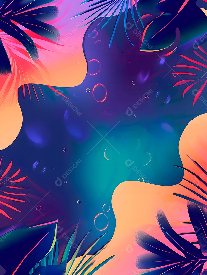 Imagens de fundo de verão gradiente de folhas tropicais