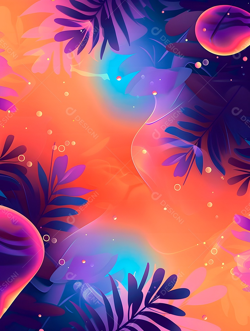 Imagens de fundo de verão gradiente de folhas tropicais