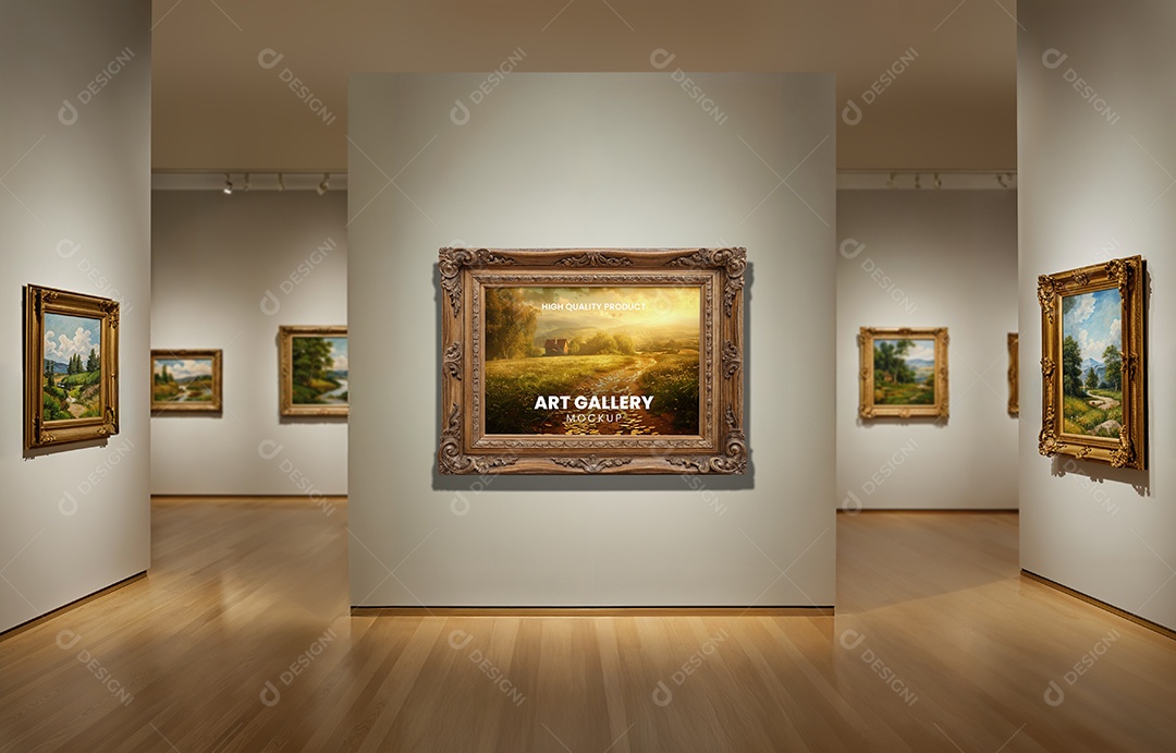 Galeria de Arte Mockup PSD Editável