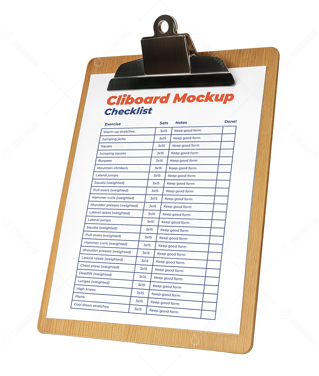 Mockup Prancheta PSD Editável