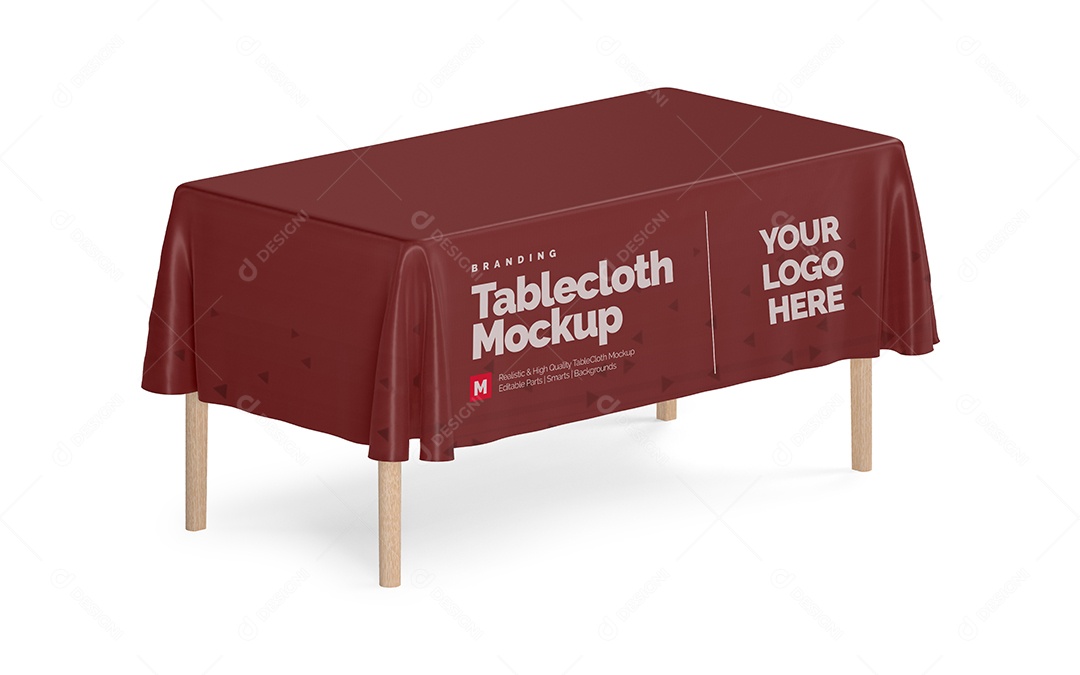 Mockup Toalha de Mesa Mockup PSD Editável