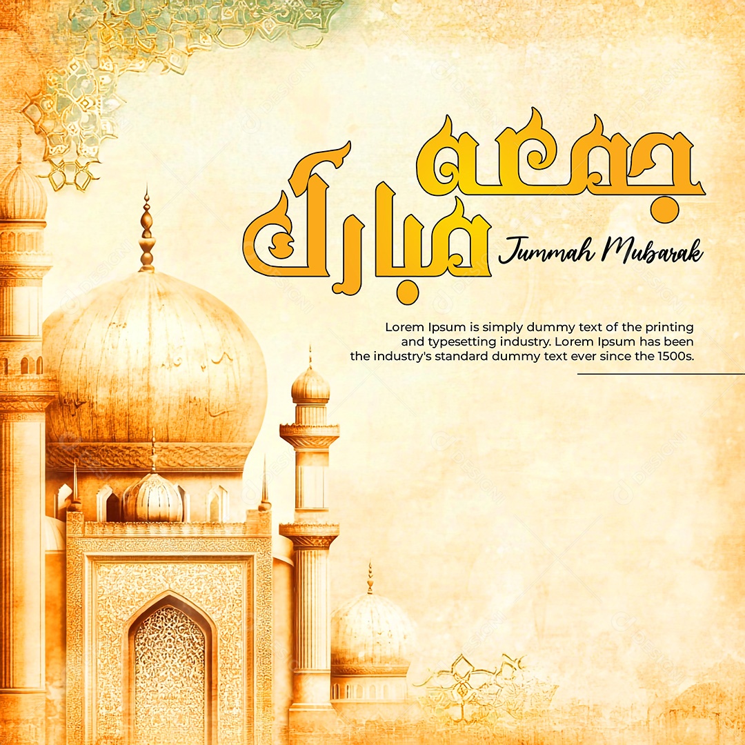 Jummah Murabak Sexta Feira Abençoada Social Media PSD Editável