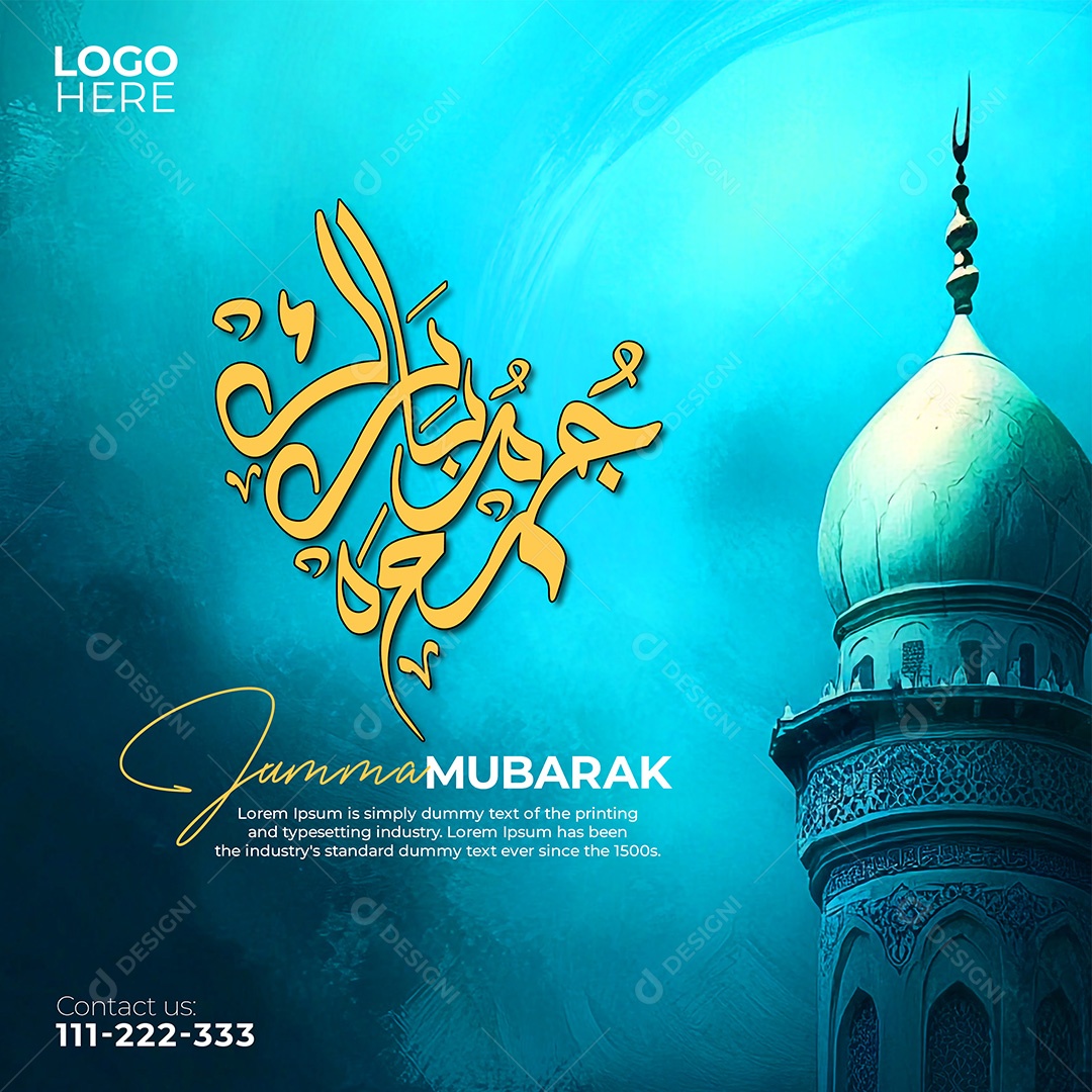 Jummah Murabak Sexta Feira Abençoada Social Media PSD Editável