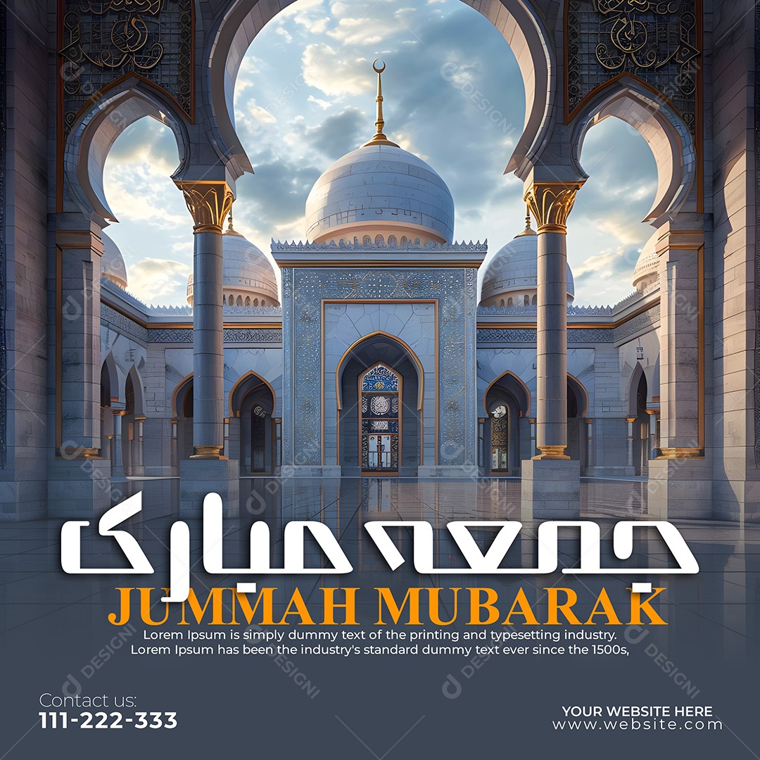 Jummah Murabak Sexta Feira Abençoada Social Media PSD Editável