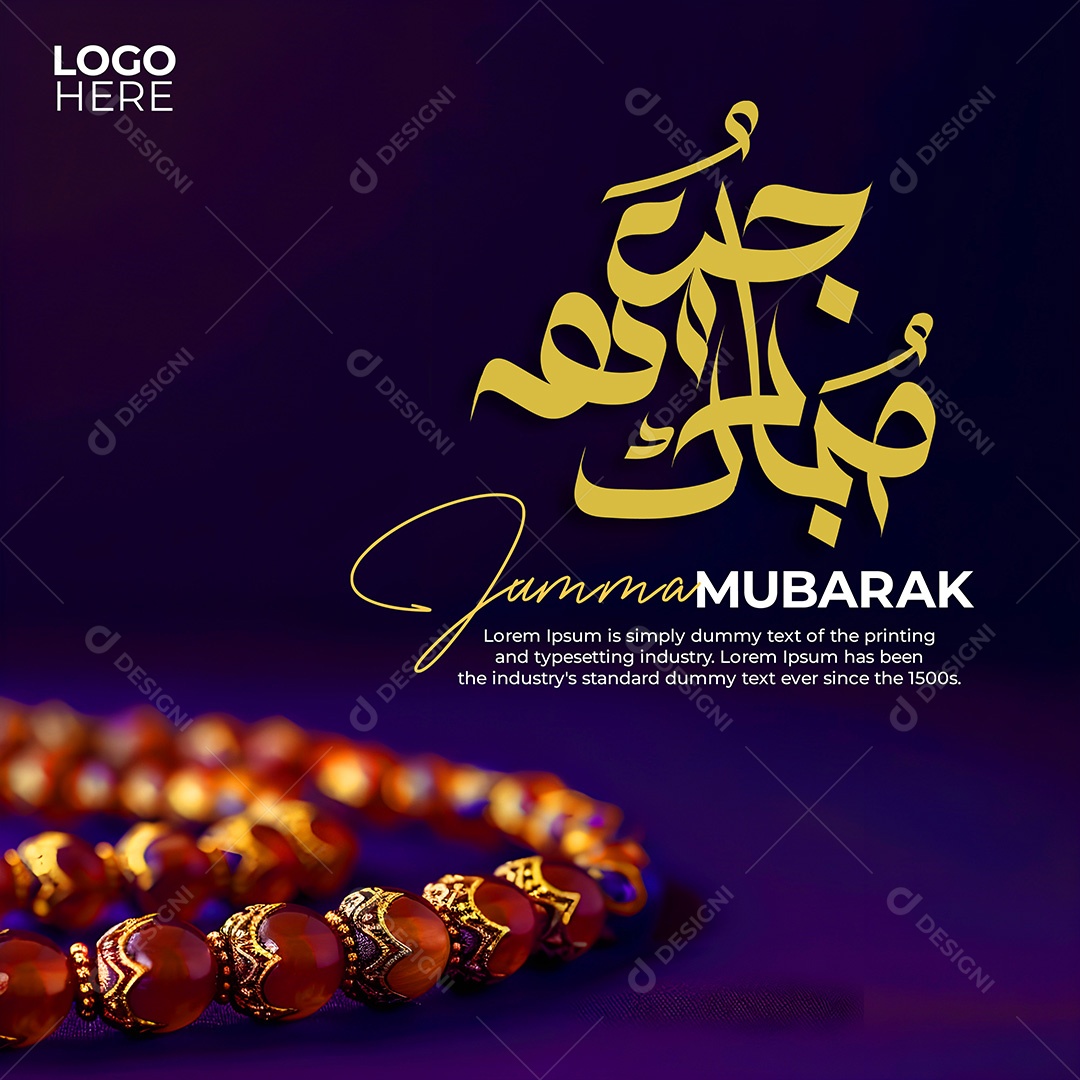 Jummah Murabak Sexta Feira Abençoada Social Media PSD Editável