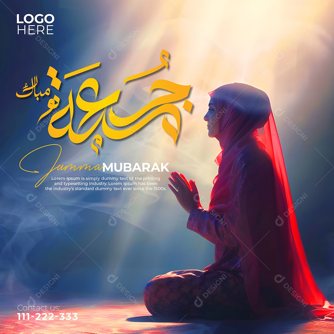 Jummah Murabak Sexta Feira Abençoada Social Media PSD Editável