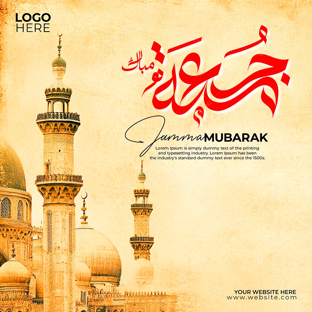 Jummah Murabak Sexta Feira Abençoada Social Media PSD Editável