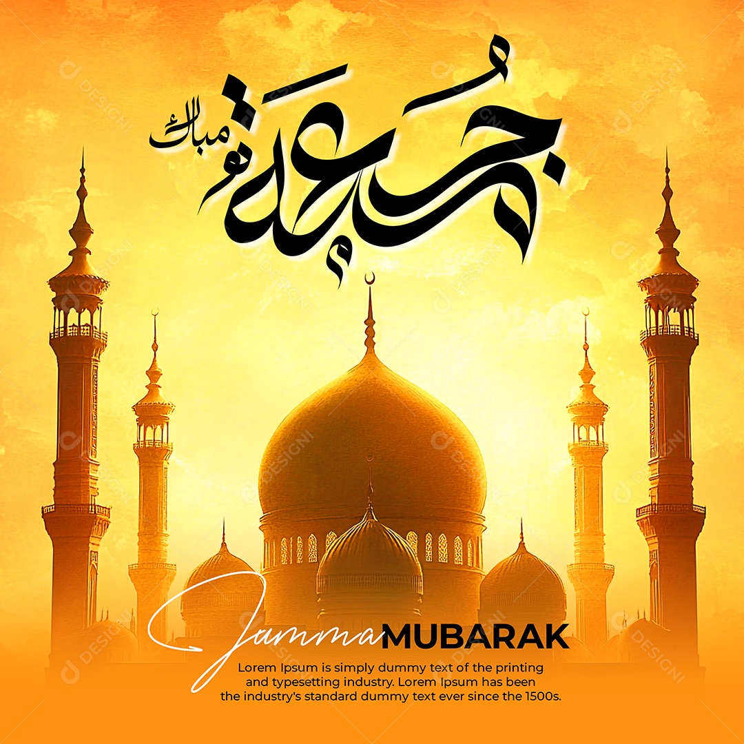 Jummah Murabak Sexta Feira Abençoada Social Media PSD Editável