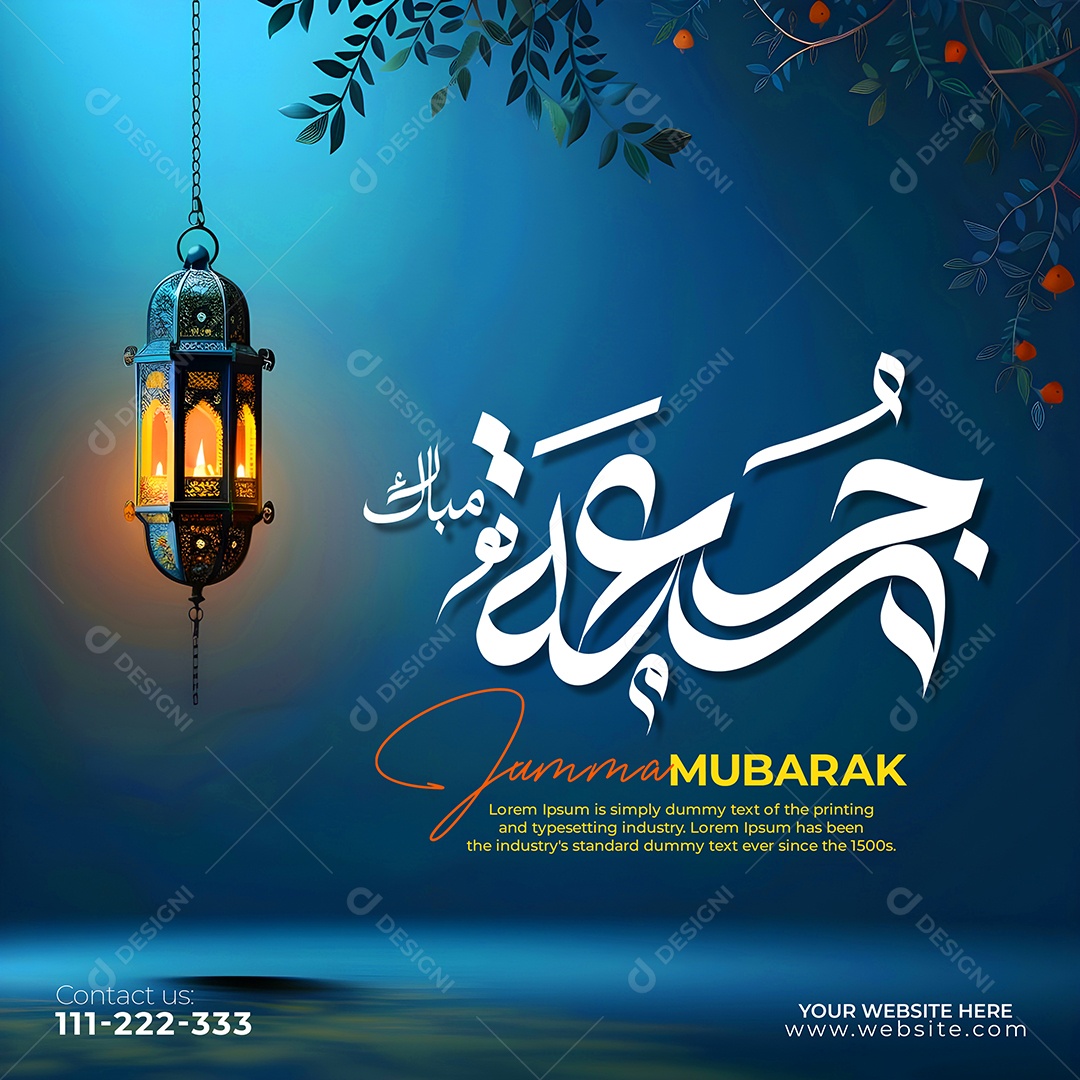 Jummah Murabak Sexta Feira Abençoada Social Media PSD Editável