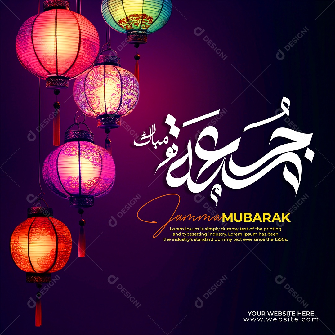 Jummah Murabak Sexta Feira Abençoada Social Media PSD Editável